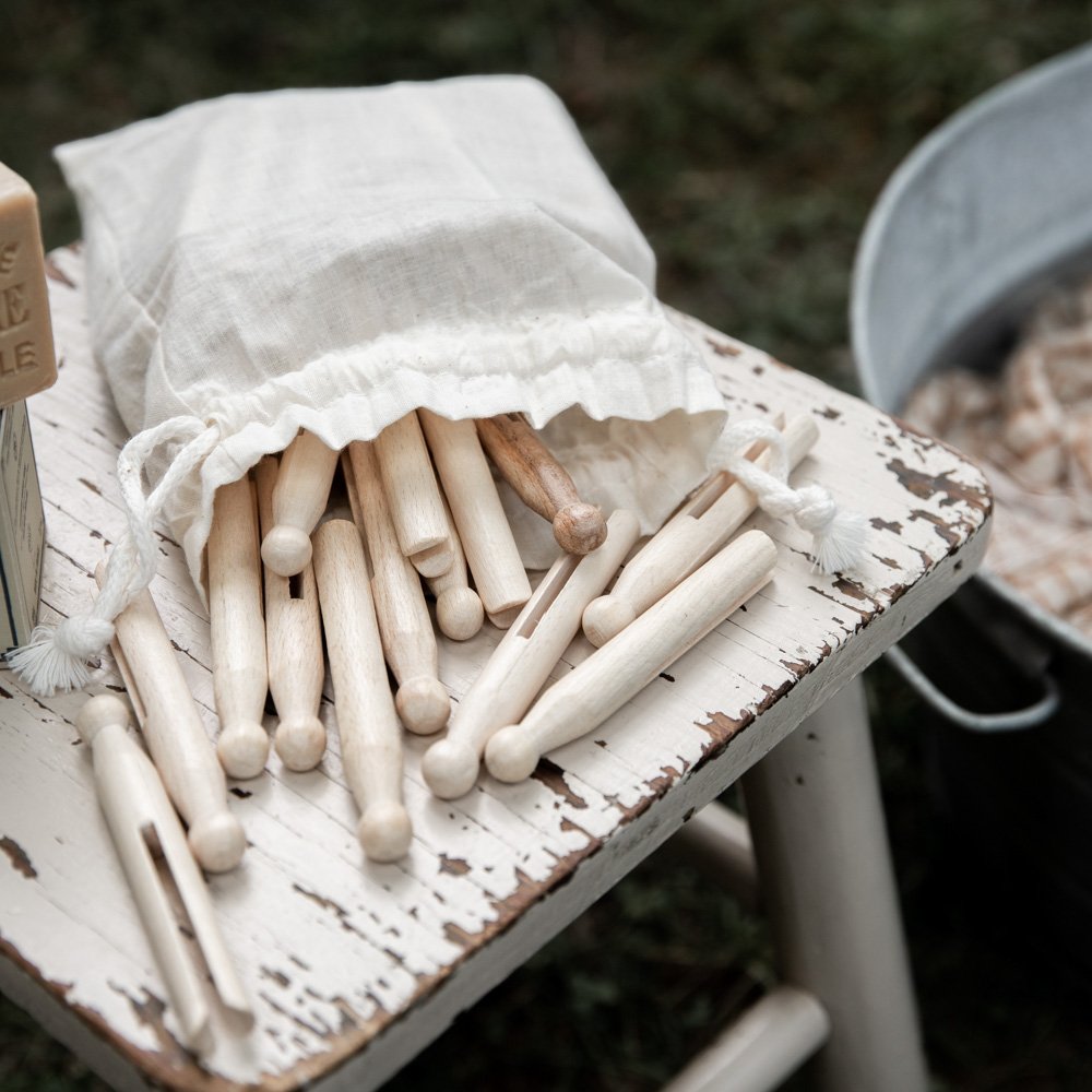 Bürstenhaus Redecker Old Fashioned Wood Clothespins