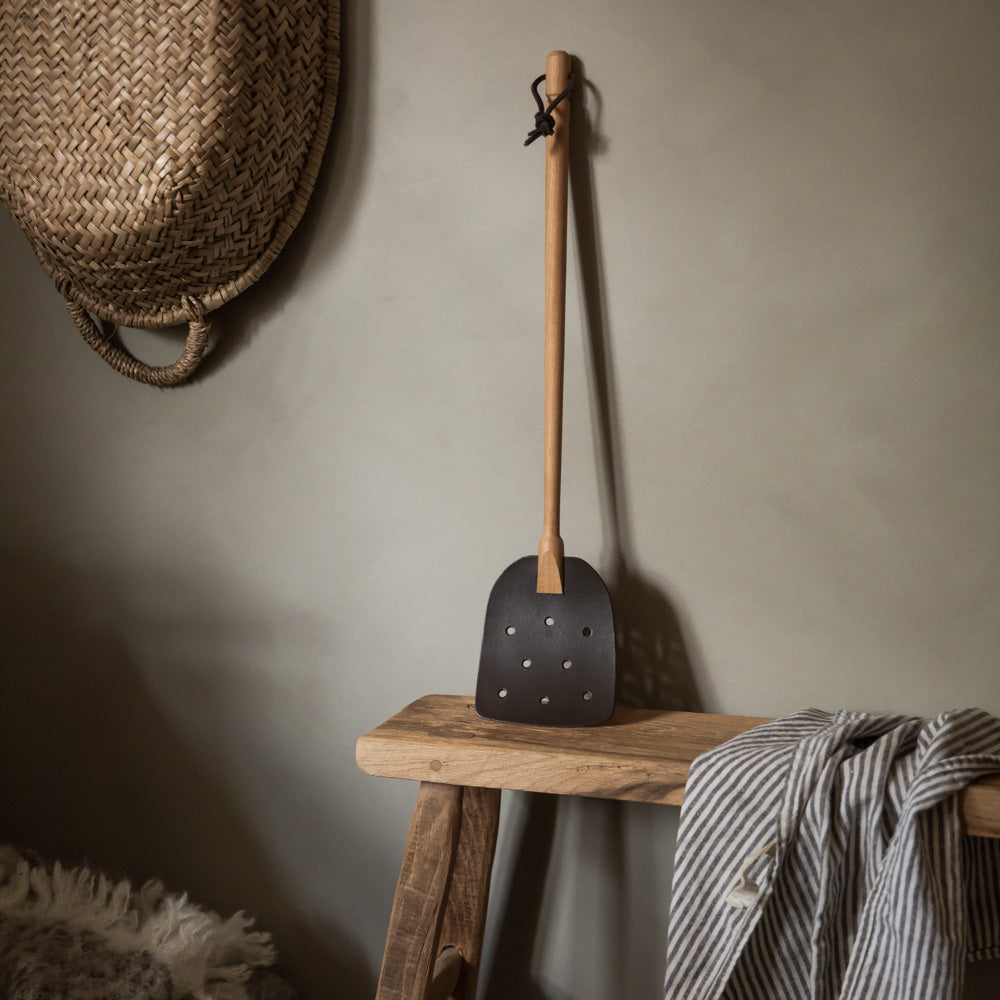 Beech Wood and Leather Fly Swatter - Thumbnail 2