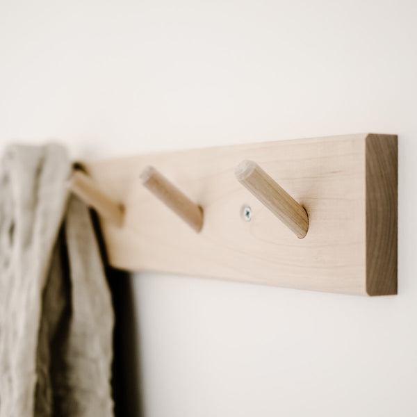 Birch Wood Peg Rack with 7 Hooks – Kaaterskill Market